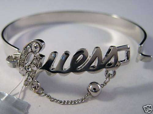 GUESS JEWELRY SILVER "GUESS" LOGO BRACELET!! NEW WITH TAGS