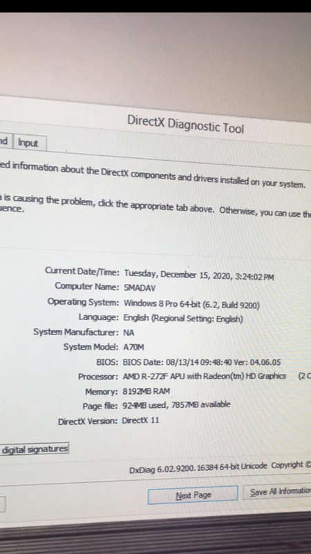 MOTHERboard AMD WITH INTERGRATED GRAPHICS CARD - S/N - M192700000264 IN GOOD WORKING CONDITION