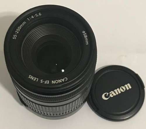 CANON LENS EF-S 55-250mm IMAGE STABLIZER IN GOOD WORKING CONDITION