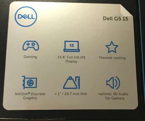 Dell Inspiron G5 5590| 15.6` FHD| i7-9750H| 16GB| 256GB SSD + 1TB IN GOOD WORKING CONDITION