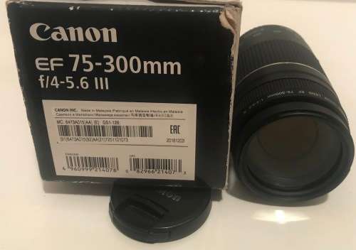 CANON LENS 75-300mm F4-5.6 III IN EXCELLENT WORKING CONDITION WITH BOX