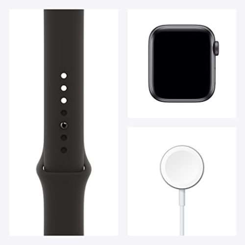 Apple Watch SE 40MM A2351 Space Gray Aluminum Case Black Sport Band-New