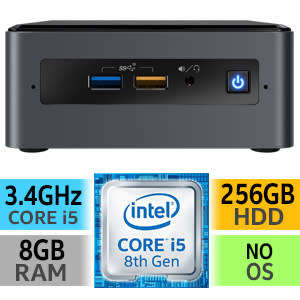 NUC MINI PC-NUC8i5BEH I5-8TH GEN 8GB RAM 256GB SSD eXCELLENT mACHINE