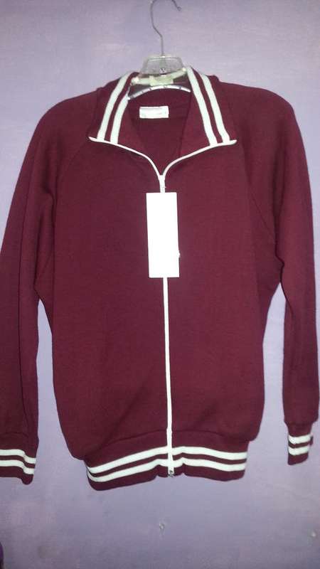 School Tracksuit Maroon with white stripe Brand new size 38 / 16-17 years