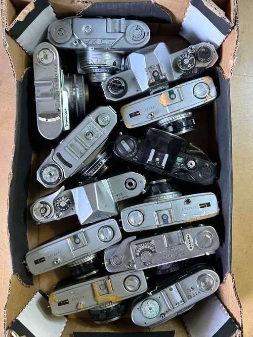Vintage film camera lenses parts and accessories as is bargain box 16