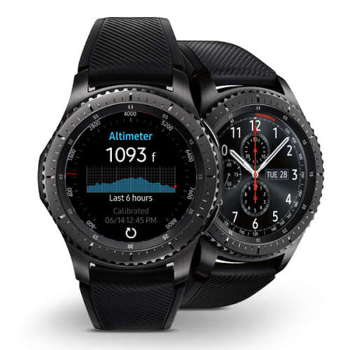 Samsung Galaxy Gear S3 Frontier 4GB Including a free Remax Bluetooth Speaker COMBO- Black