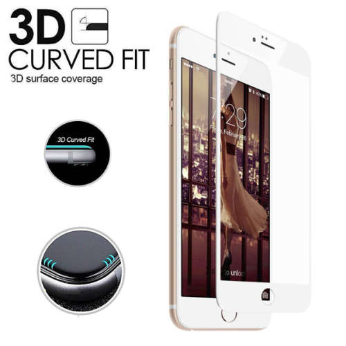 iPhone 7 Plus 3D Tempered glass screen protector - White