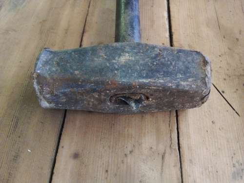 Antique 15 lbs + 5 lbs +3 lbs Blacksmith Temper hammers