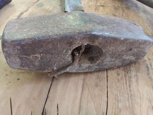 Antique 15 lbs + 5 lbs +3 lbs Blacksmith Temper hammers