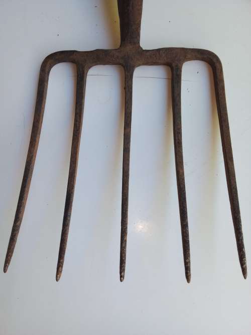 Antique Skelton Garden Fork / Made in England.