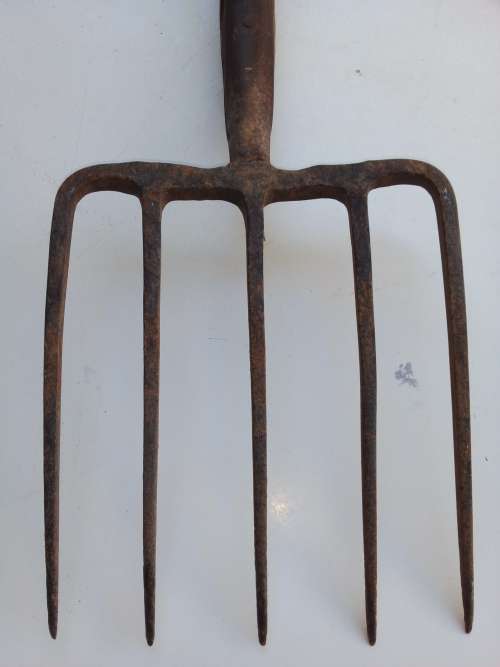 Antique Skelton Garden Fork / Made in England.