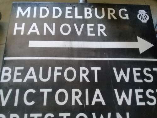 1940`s Enamel road sign board with South Africa AA sign on board / Rare find !!!