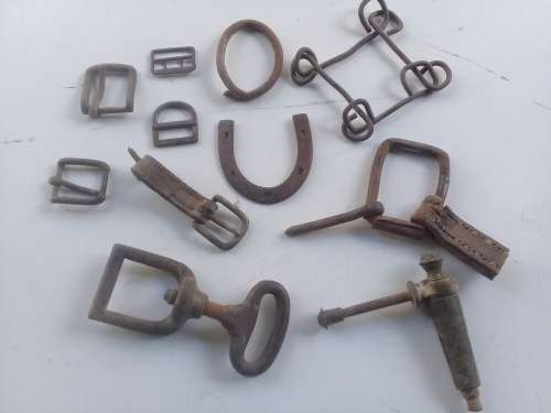 Articels salavaged from Deelfontein Yeomanry hospital site.( With brass tap)