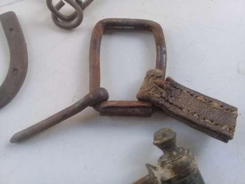 Articels salavaged from Deelfontein Yeomanry hospital site.( With brass tap)