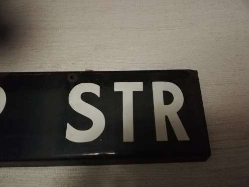 Enamel road name sign - Loop Str Cape Town (Circa 1940)