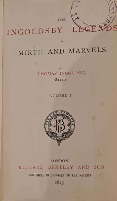 The Ingoldsby Legends 1875!! Good Condition. 3 Vol. Set. Please check my other books as well!!!
