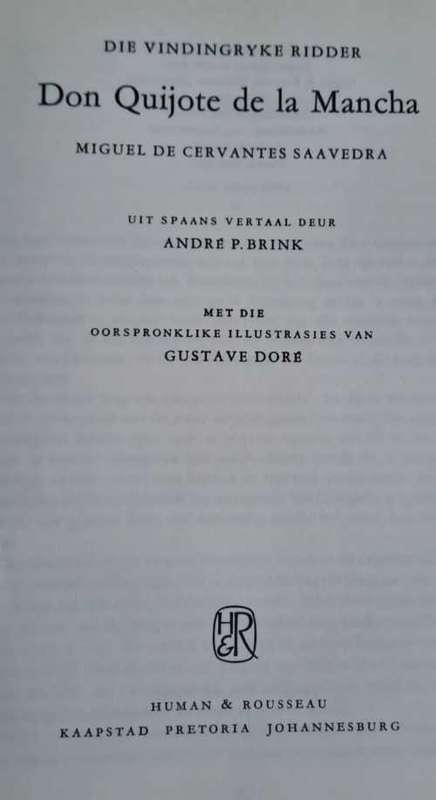 Don Quijote - Andre P Brink !!!