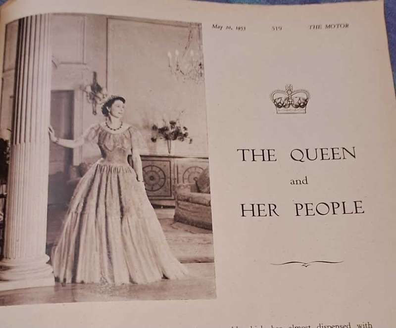 1953 Motor magazine. Coronation of Queen Elizabeth.