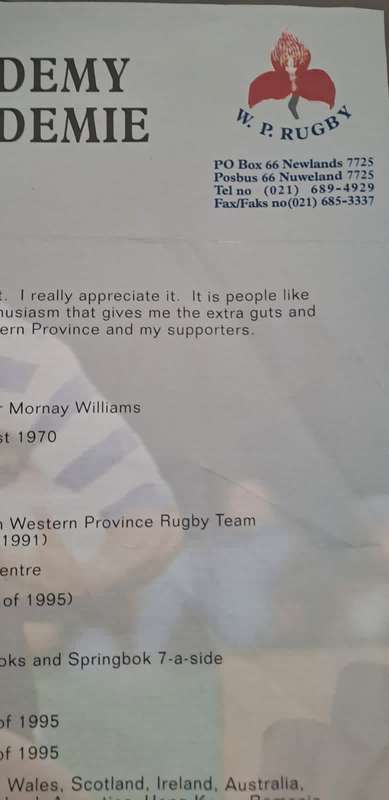 Chester Williams signed letter and book.