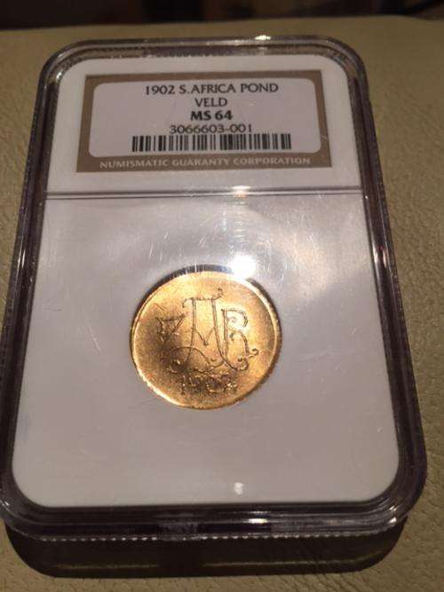 ########## 1902 VELDPOND NGC MS 64 - Ultra Rare in this high Grade !!! ########