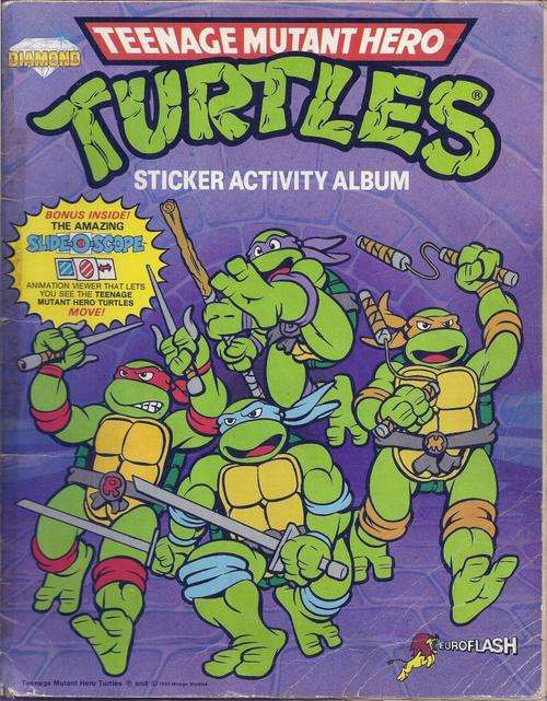 Awesum! Teenage Mutant Ninja Turtle Sticker Album -1990 - Scarce TMNT collectible