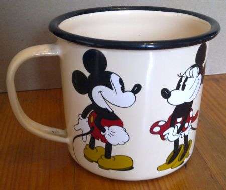 Mickey Mouse Minnie Mouse Disney Enamel Mug Demons & Merveilles