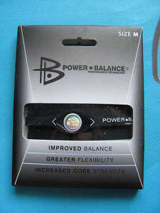 5pcs x POWER BALANCE BRACELETS - BOXED - BLACK - S / M / L - 1 LOT