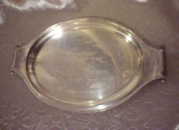 Oval Silver plated Platter - Different! - has markings