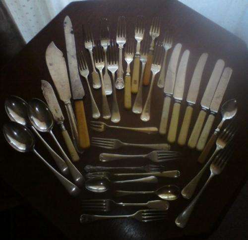 Collection of 35 Old Pieces of Cutlery