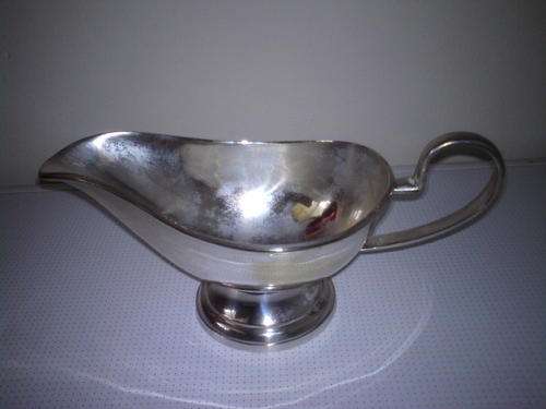 Silver Plated Gravy Boat on Pedestal base