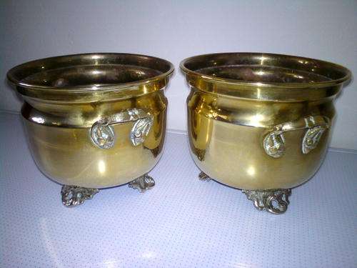 Pair of Brass pot Planters