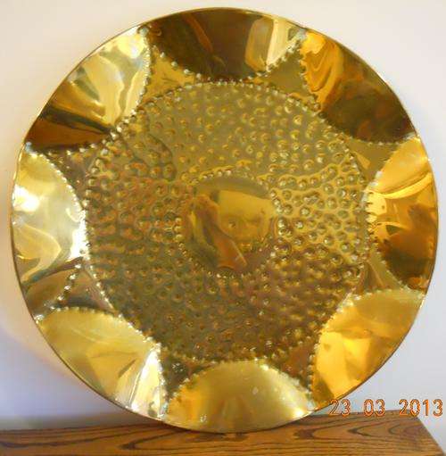 Large Brass Tray/Wall Plate