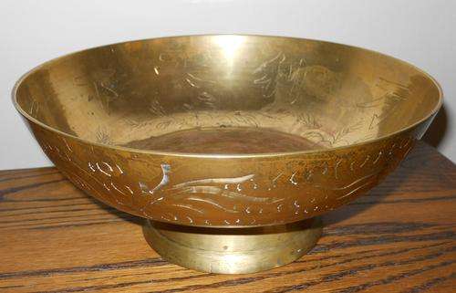 Chinese / Oriental  Brass Fruit Bowl