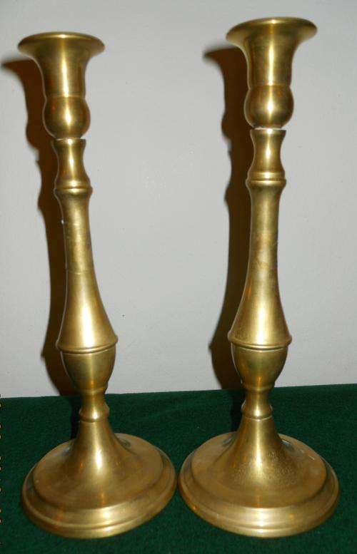 Pair Brass Candle Holders