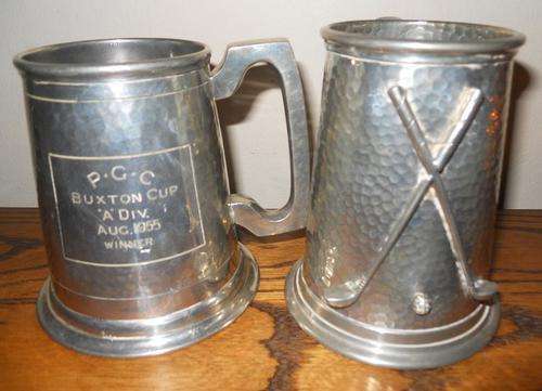 Two x Trophy Pewter Mugs