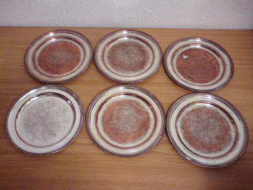 Set of 6 Silver Plated Side Plates