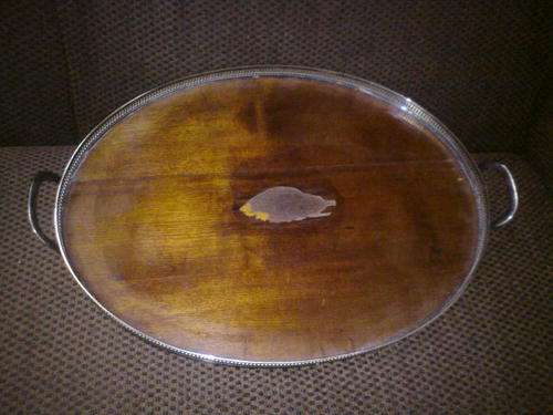 Large Tray with Timber Base