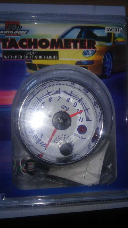 Tachometer with red shift light