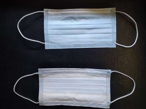 pack of 50 blue 3ply surgical masks certified