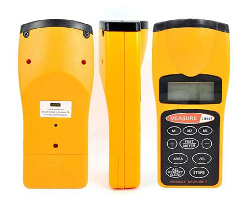 Ultrasonic Distance Measure Meter Laser Pointer 60Ft and 80Mt with LCD Display