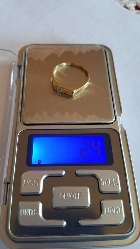 9ct Men's Solid Yellow Gold Ring with DIAMOND Crazy R1 Start