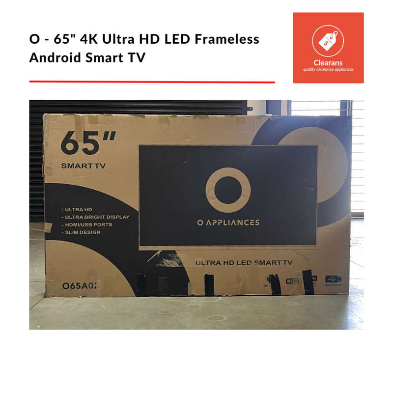 O - 65` 4K Ultra HD LED Frameless Android Smart TV