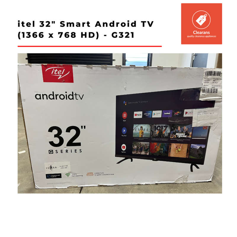 itel - 32 inch Frameless Smart Android TV (1366 x 768 HD) - G321