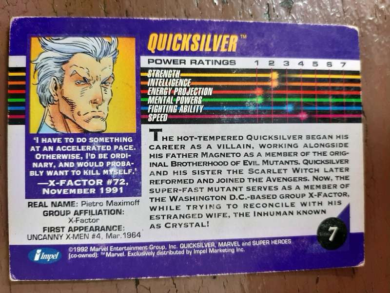 Marvel Super Heroes 7, Quicksilver