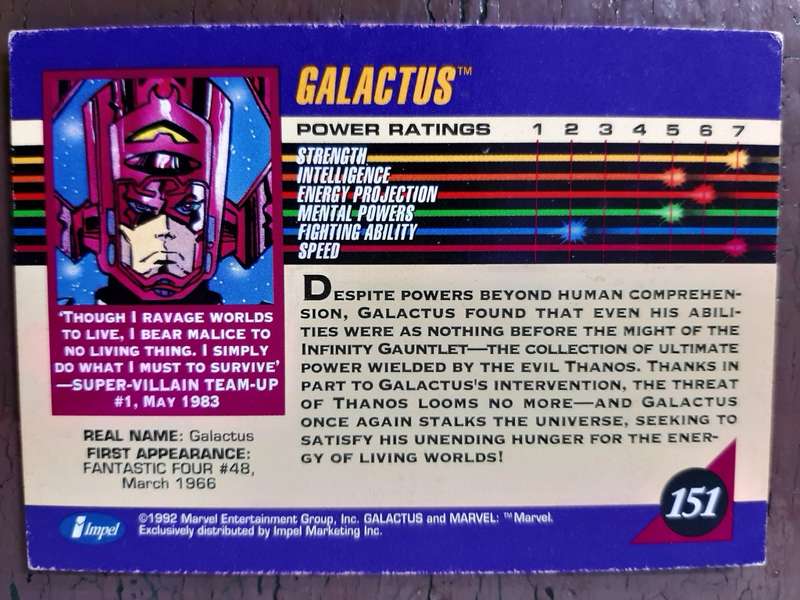 Marvel Super Heroes 151, Galactus