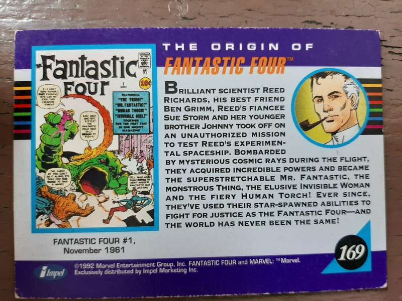 Marvel Origins 169 trading card, Fantastic Four