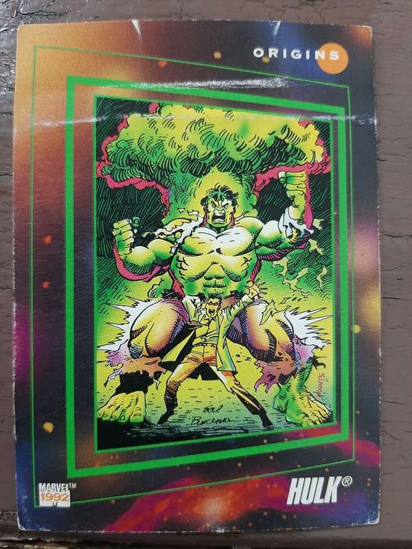 Marvel Origins 161 trading card, Hulk