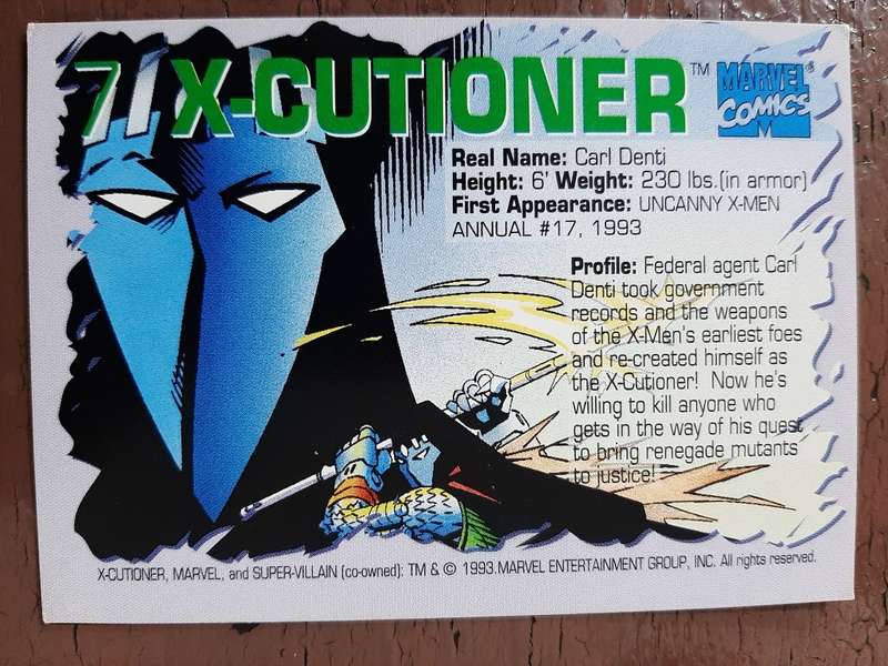 Marvel 1993 Annuals super-villain 7, X-Cutioner