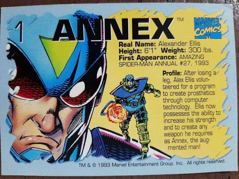 Marvel 1993 Annuals super-villain 1, Annex