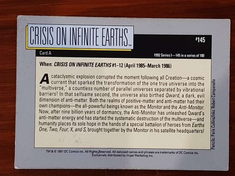 DC Great Battles 145, Crises on Infinite Earths